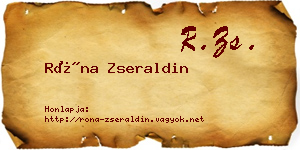 Róna Zseraldin névjegykártya